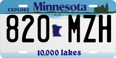 MN license plate 820MZH