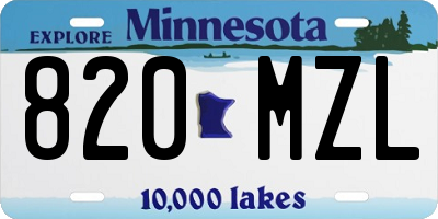 MN license plate 820MZL