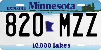 MN license plate 820MZZ