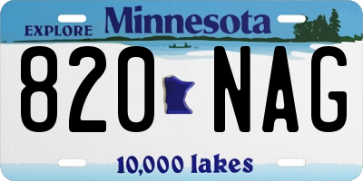 MN license plate 820NAG