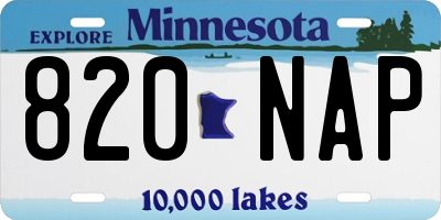 MN license plate 820NAP