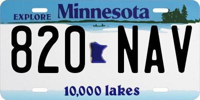 MN license plate 820NAV