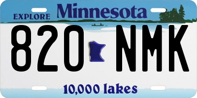 MN license plate 820NMK