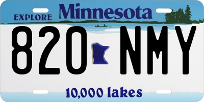 MN license plate 820NMY