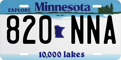 MN license plate 820NNA