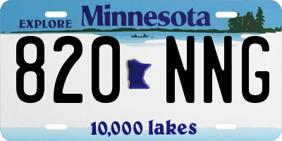 MN license plate 820NNG