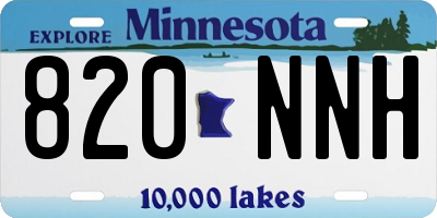 MN license plate 820NNH