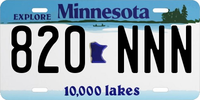 MN license plate 820NNN