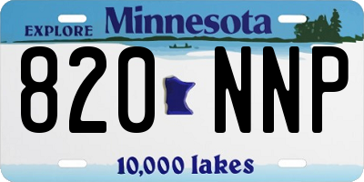 MN license plate 820NNP