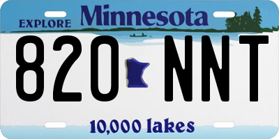 MN license plate 820NNT
