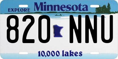 MN license plate 820NNU