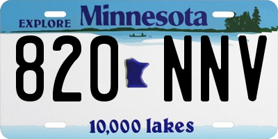 MN license plate 820NNV