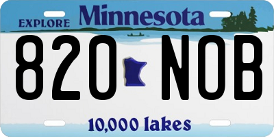 MN license plate 820NOB
