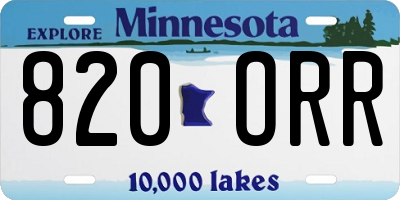 MN license plate 820ORR