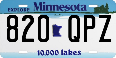 MN license plate 820QPZ