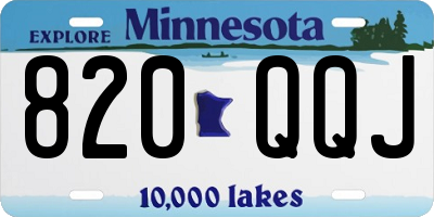 MN license plate 820QQJ