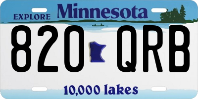 MN license plate 820QRB