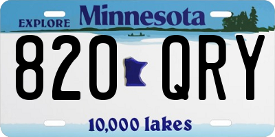 MN license plate 820QRY