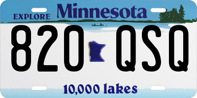 MN license plate 820QSQ