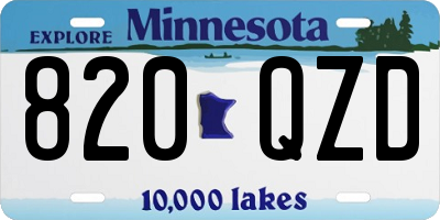 MN license plate 820QZD