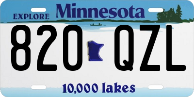 MN license plate 820QZL