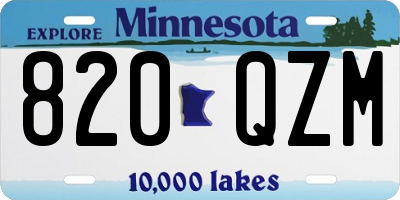 MN license plate 820QZM