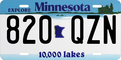MN license plate 820QZN