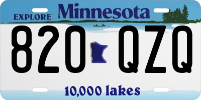 MN license plate 820QZQ