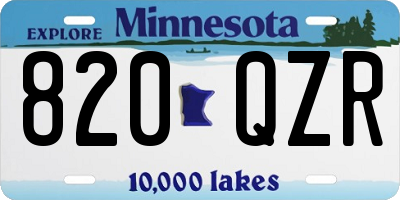 MN license plate 820QZR