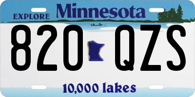 MN license plate 820QZS