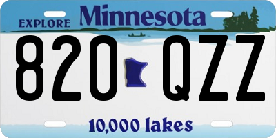 MN license plate 820QZZ