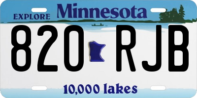 MN license plate 820RJB