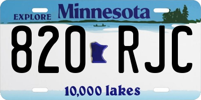 MN license plate 820RJC