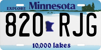 MN license plate 820RJG