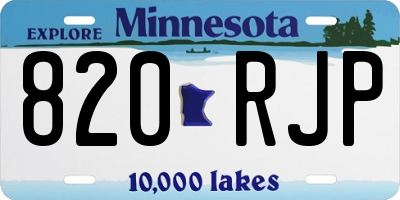 MN license plate 820RJP