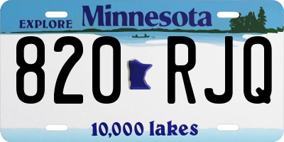 MN license plate 820RJQ