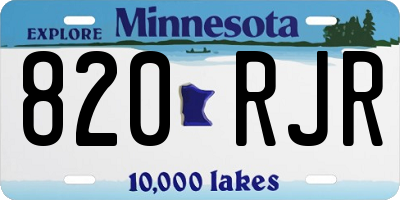 MN license plate 820RJR
