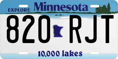 MN license plate 820RJT