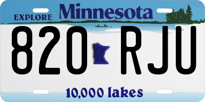 MN license plate 820RJU