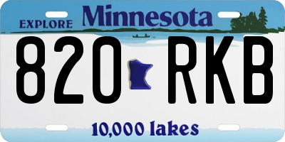 MN license plate 820RKB