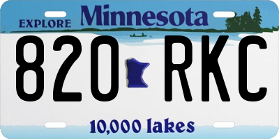 MN license plate 820RKC