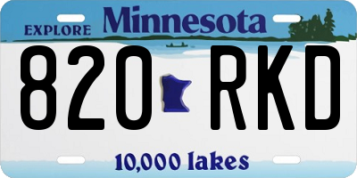 MN license plate 820RKD