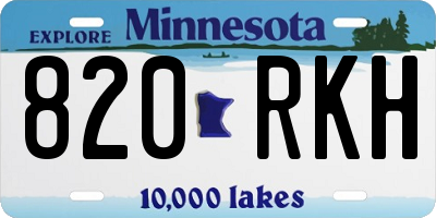MN license plate 820RKH