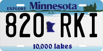 MN license plate 820RKI