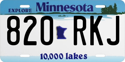 MN license plate 820RKJ