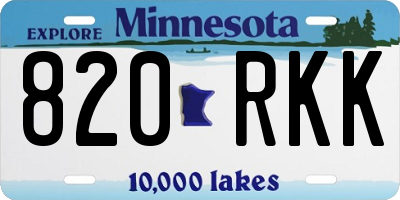MN license plate 820RKK