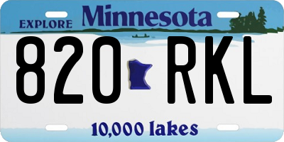MN license plate 820RKL