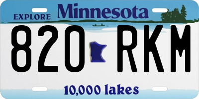 MN license plate 820RKM