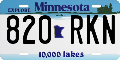 MN license plate 820RKN