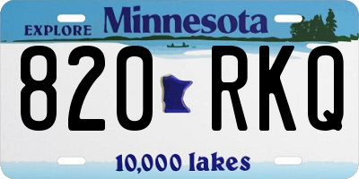 MN license plate 820RKQ